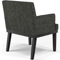 Kit 04 Poltronas Decorativas Sala De Estar Base Preto Beatriz W01 Linho Chumbo - Lyam Decor - 3