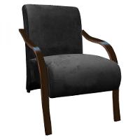 Poltrona Venus 01 Lugar Braço Madeira preto - 8