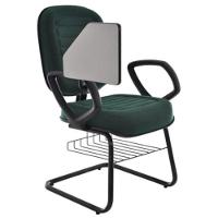 Poltrona Universitária Diretor Linha Blenda Base Em S Verde - 3