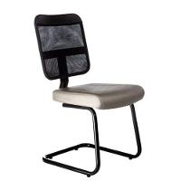 Poltrona Secretária Base Fixa Em S Linha Tela Mesh Bege - 2