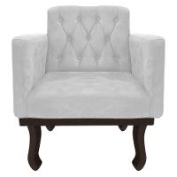 Kit Diva Recamier Diana 160Cm Lado Direito E 02 Poltronas Classic Suede Branco - 3