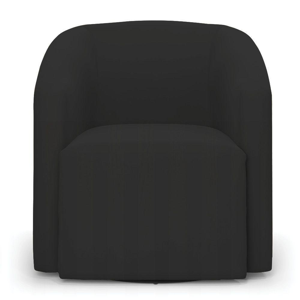 Kit 2 Poltronas Stella Max Veludo Base Giratória - D'rossi Cor Preto - 6