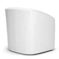 Kit 2 Poltronas Stella Max Corino Branco Base Giratória - D'rossi