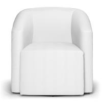 Kit 2 Poltronas Stella Max Corino Branco Base Giratória - D'rossi - 6