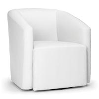 Kit 2 Poltronas Stella Max Corino Branco Base Giratória - D'rossi - 8