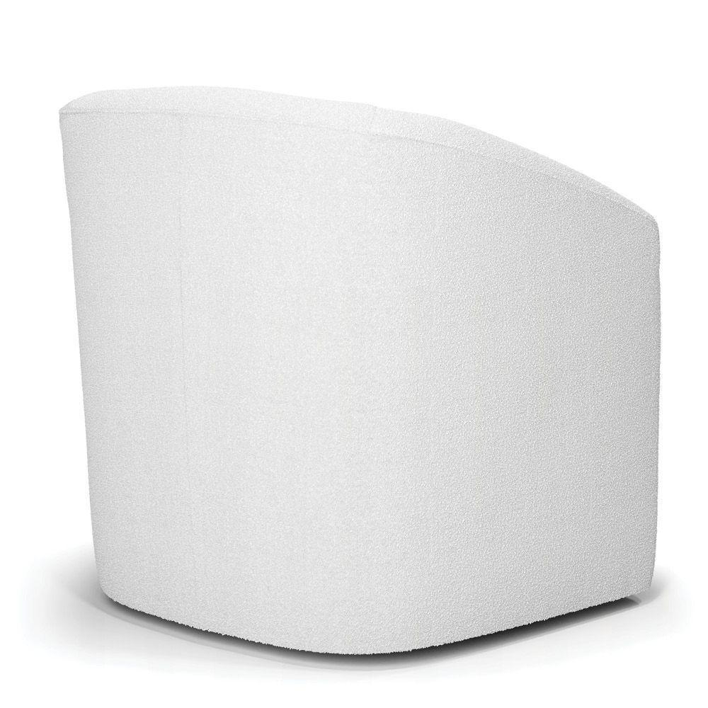Kit 2 Poltronas Stella Max Bouclê Off White Base Giratória - D'rossi - 6