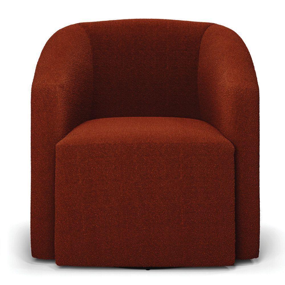 Kit 2 Poltronas Stella Max Bouclê Base Giratória - D'rossi Cor Terracota - 5