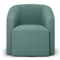 Kit 2 Poltronas Stella Max Bouclê Base Giratória - D'rossi Cor Verde Menta - 5