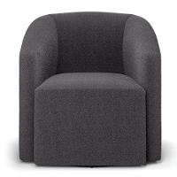 Kit 2 Poltronas Stella Max Bouclê Base Giratória - D'rossi Cor Grafite