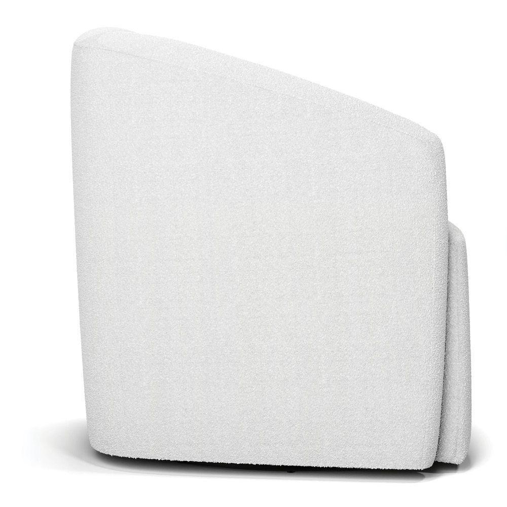 Kit 2 Poltronas Stella Max Bouclê Base Giratória - D'rossi Cor Off White - 6