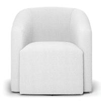 Kit 2 Poltronas Stella Max Bouclê Base Giratória - D'rossi Cor Off White - 5