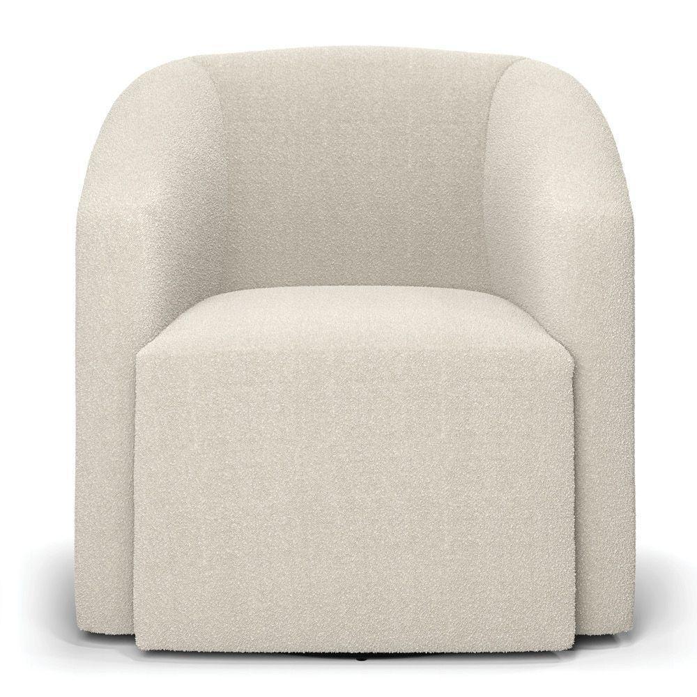 Kit 2 Poltronas Stella Max Bouclê Base Giratória - D'rossi Cor Bege - 2