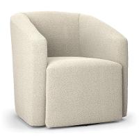 Kit 2 Poltronas Stella Max Bouclê Base Giratória - D'rossi Cor Bege