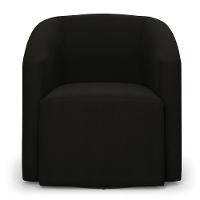 Kit 2 Poltronas Stella Max Suede Base Giratória - D'rossi Cor Preto