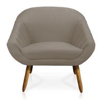 Kit 01 Namoradeira 02 Lugares e 01 Poltrona Giovana Suede Marrom Rato Castanho - 6