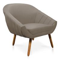 Kit 01 Namoradeira 02 Lugares e 01 Poltrona Giovana Suede Marrom Rato Castanho - 7