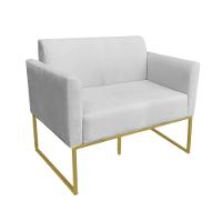 Kit 01 Namoradeira 01 Poltrona Marisa Base Industrial Metálica - 7