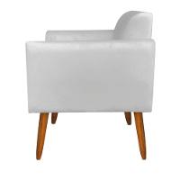 Kit 01 Namoradeira 01 Poltrona Marisa Suede Pés Palito Castanho - 5