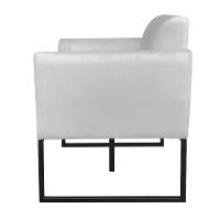 Kit 01 Namoradeira 01 Poltrona Marisa Base Industrial Metálica - 8