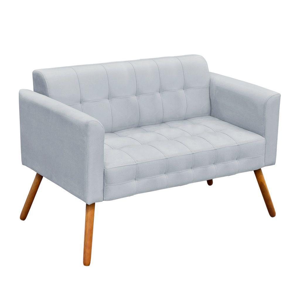 Kit 01 Namoradeira 01 Poltrona Giratória Elisa Base Madeira - 2