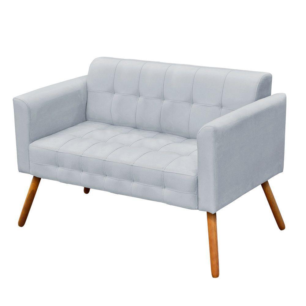 Kit 01 Namoradeira 01 Poltrona Giratória Elisa Base Madeira - 3