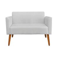 Kit 01 Namoradeira E 02 Poltronas Marisa Base Giratória Madeira - 6