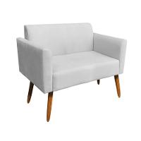 Kit 01 Namoradeira E 02 Poltronas Marisa Base Giratória Madeira - 7