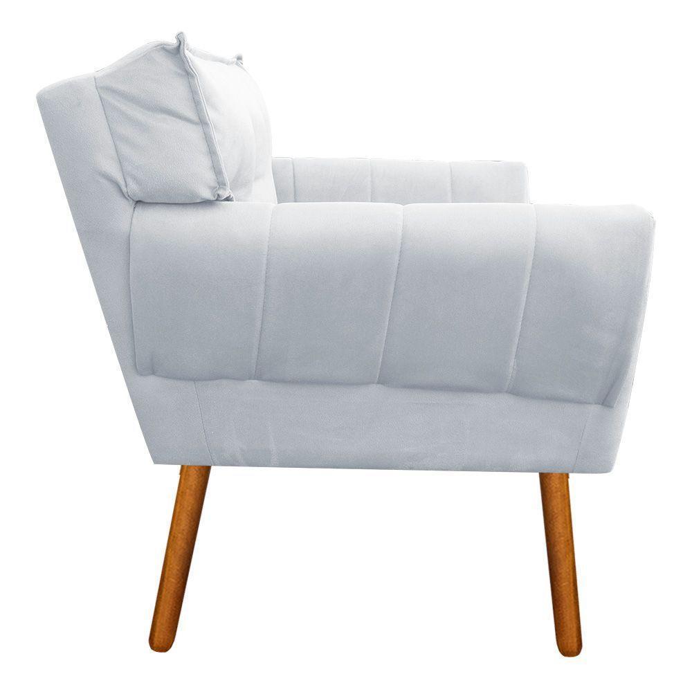 Kit 01 Namoradeira E 02 Poltronas Anitta Suede Pés Palito - 6