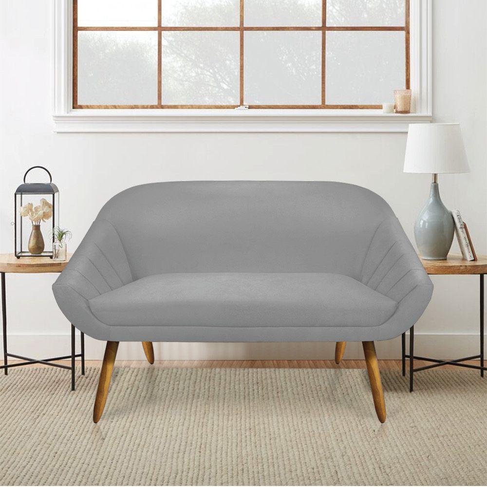 Kit 01 Namoradeira 2 Lugares 1 Poltrona Giovana Pés Palito - 2