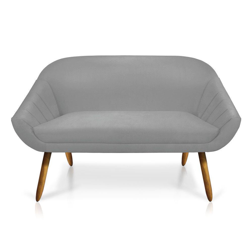 Kit 01 Namoradeira 2 Lugares 1 Poltrona Giovana Pés Palito - 3