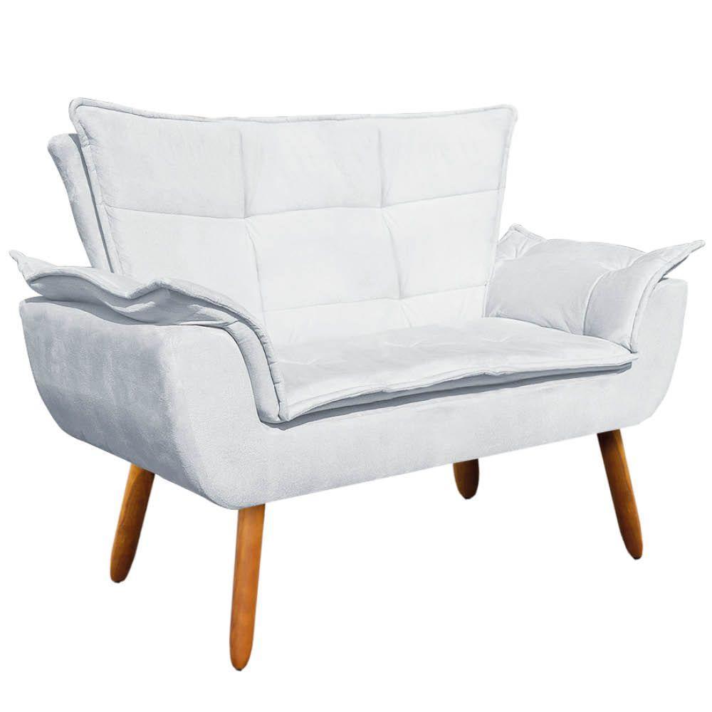 Kit 01 Namoradeira 02 Poltronas Giratória Opala Base Madeira - 2