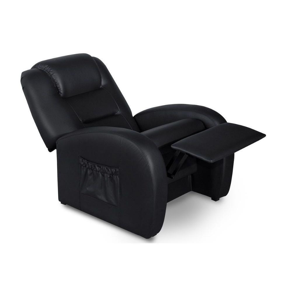 Poltrona Reclinável p/ Sala Luxobel Colonus Two Way Courano Preto - Probel - 6
