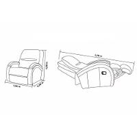 Poltrona Reclinável p/ Sala Buenos Aires Magnum Zero Wall Courano Bege - Probel - 5