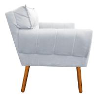 Kit 02 Poltronas Anitta Suede Pés Palito Castanho