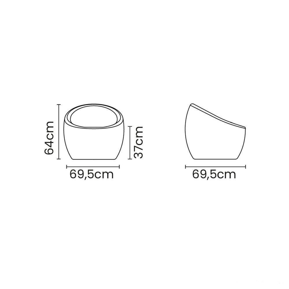 Poltrona Tramontina Oca Concreto Em Polietileno Tramontina - 2