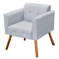 Kit 02 Poltronas Elisa Suede Pés Palito Castanho - 3