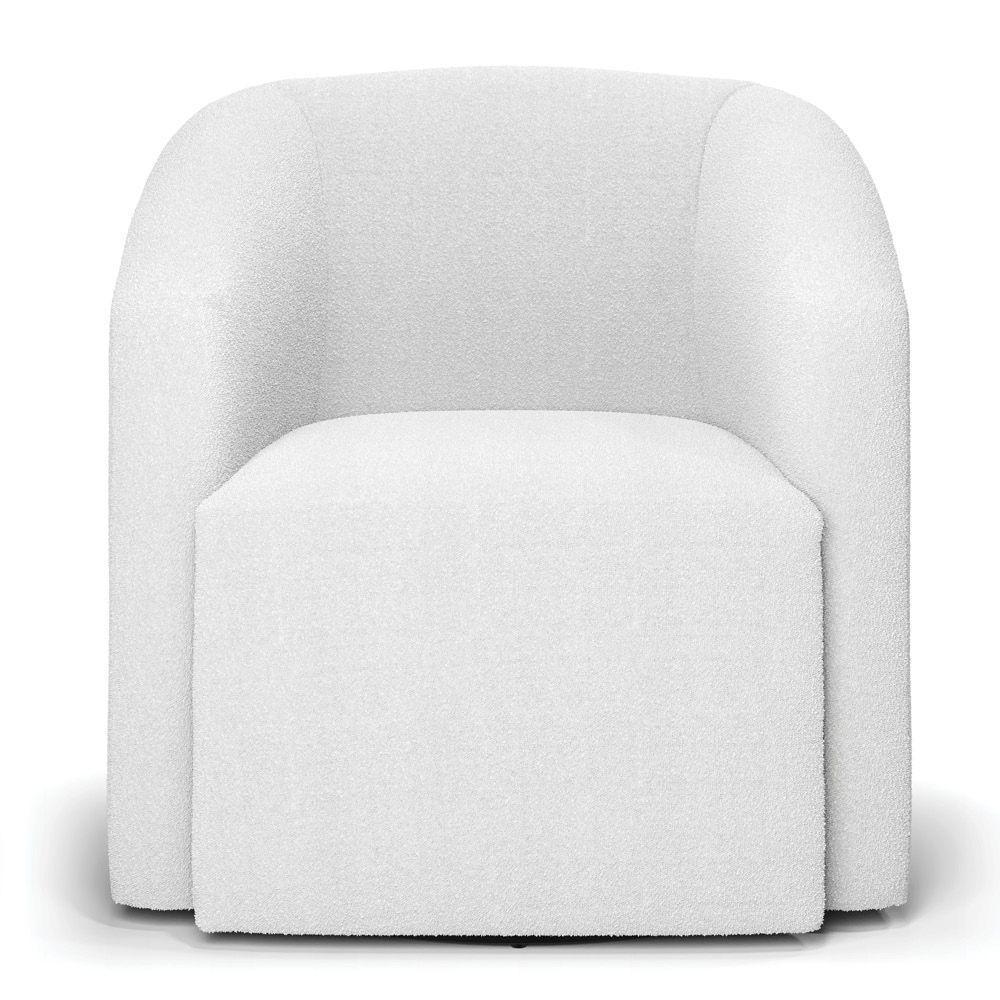 Poltrona Stella Max Bouclê Base Giratória - D'rossi Cor Off White - 2