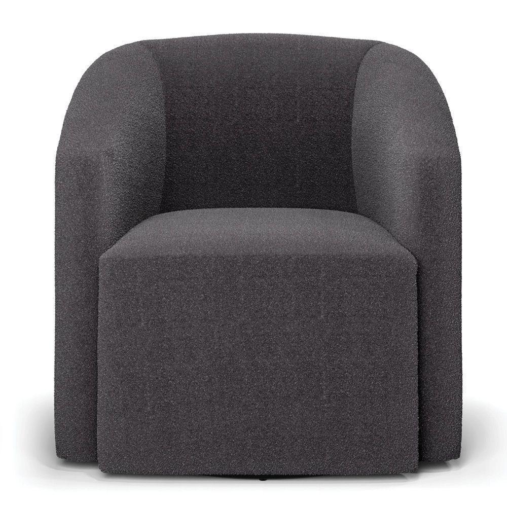Poltrona Stella Max Bouclê Base Giratória - D'rossi Cor Grafite - 4