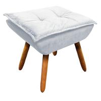 Kit 02 Poltronas Opala 01 Puff Opala Suede Pés Palito Castanho