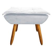 Kit 02 Poltronas Opala 01 Puff Opala Suede Pés Palito Castanho - 5