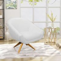 Kit 02 Poltronas Giratória Giovana Base Madeira - 2