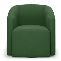 Kit 2 Poltronas Stella Max Suede Base Giratória - D'rossi Cor Verde - 6