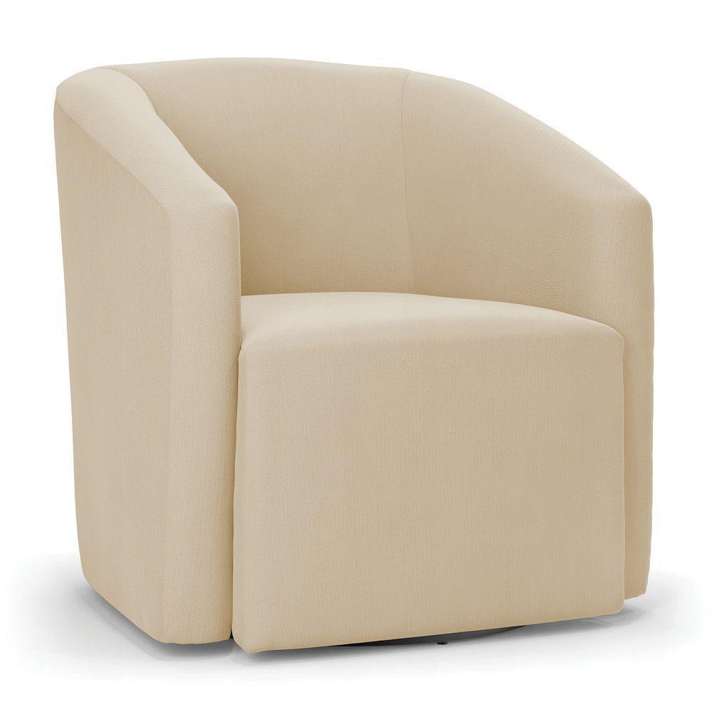 Kit 2 Poltronas Stella Max Suede Bege Base Giratória - D'rossi - 8