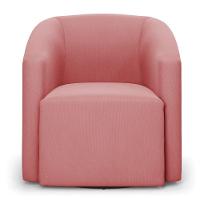 Kit 2 Poltronas Stella Max Suede Base Giratória - D'rossi Cor Rose - 5