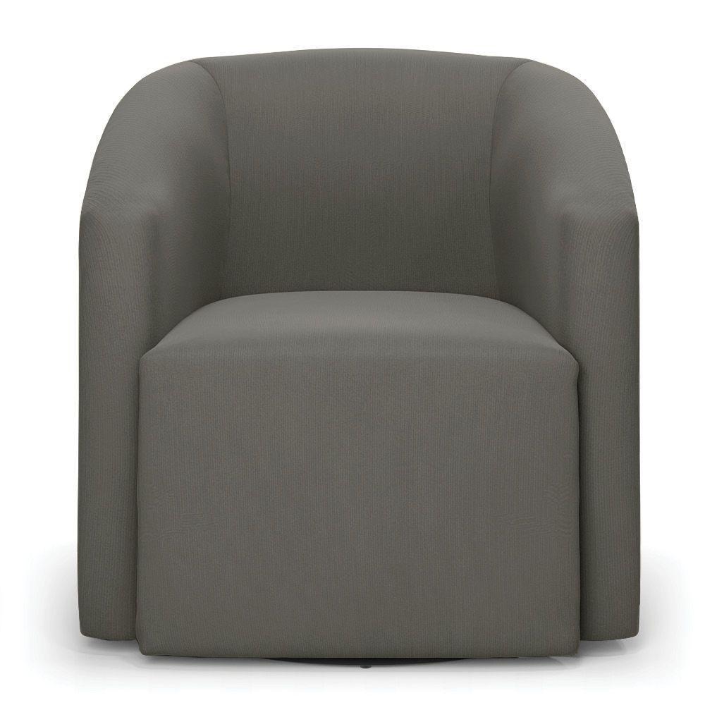 Poltrona Stella Max Suede Base Giratória - D'rossi Cor Grafite - 6