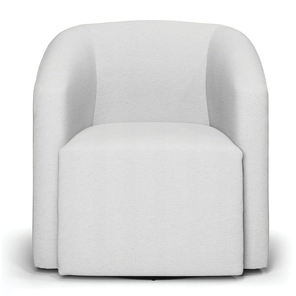 Poltrona Stella Max Linho Cinza A05 Base Giratória - D'rossi - 4