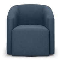 Poltrona Stella Max Suede Base Giratória - D'rossi Cor Azul Marinho - 7