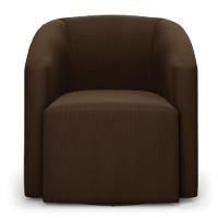 Poltrona Stella Max Suede Base Giratória - D'rossi Cor Marrom - 6