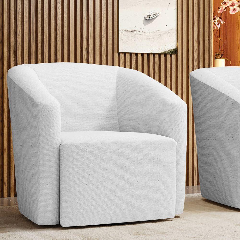 Poltrona Stella Max Linho Base Giratória - D'rossi Cor A05 Cinza - 2