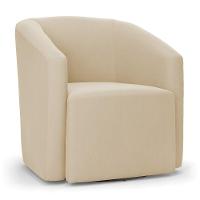 Poltrona Stella Max Suede Base Giratória - D'rossi Cor Bege - 1